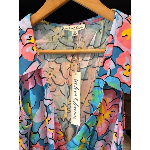 NWT For Love & Lemons Yasmin Floral Mini Dress Size XS - Picture 6 of 8